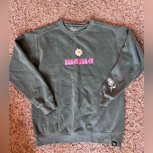 Olive Green 'Mama' Sweater